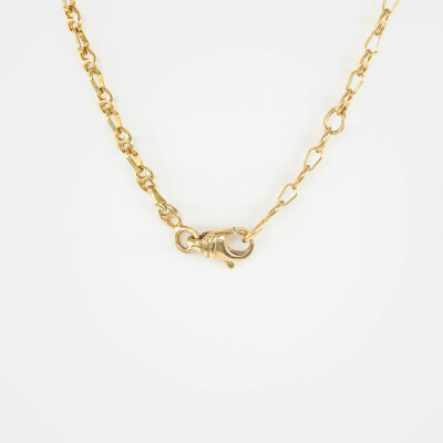 Gourmette or jaune maille marine