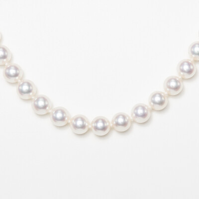 Collier or blanc & perles Akoya 