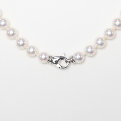 Collier or blanc & perles Akoya 