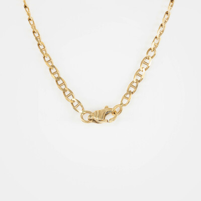 Gourmette or jaune maille marine