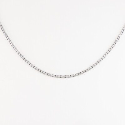 Collier Rivière or blanc & diamants