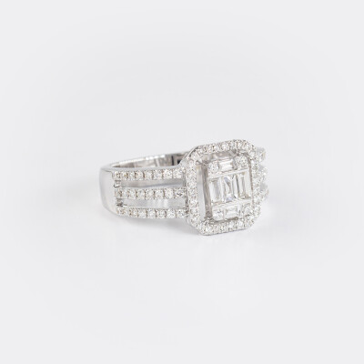 Bague Jazz or blanc & diamants
