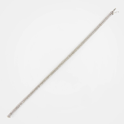 Bracelet Crépidante or blanc & diamants