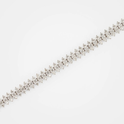 Bracelet Crépidante or blanc & diamants