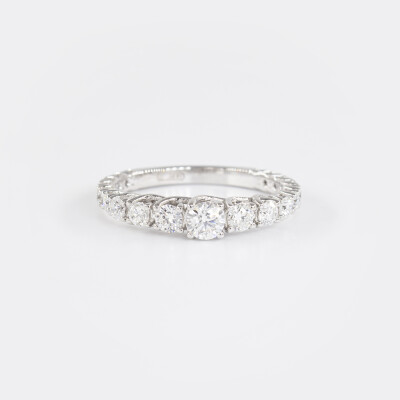 Solitaire Impératrice or blanc & diamants