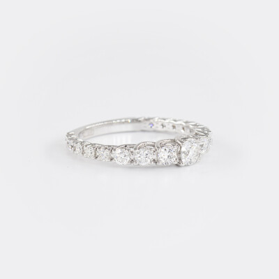 Solitaire Impératrice or blanc & diamants