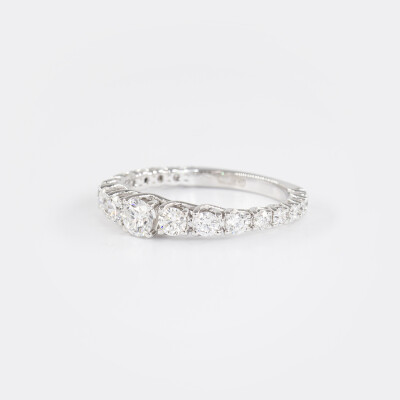 Solitaire Impératrice or blanc & diamants