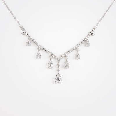 Collier Versailles or blanc & diamants