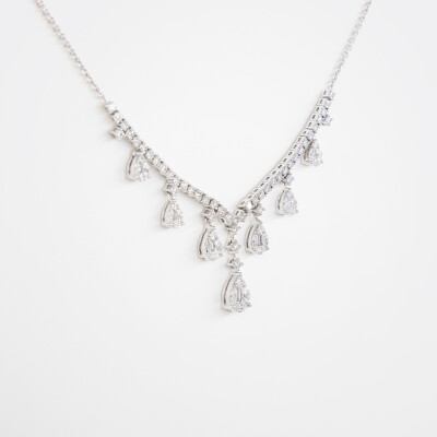 Collier Versailles or blanc & diamants