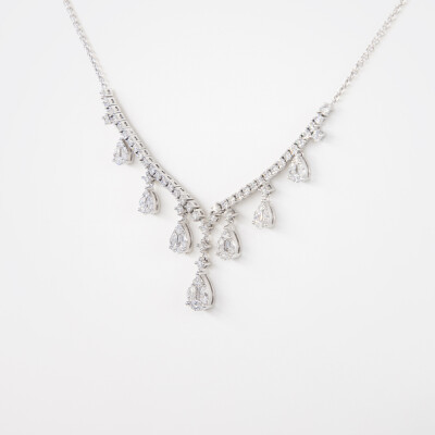 Collier Versailles or blanc & diamants