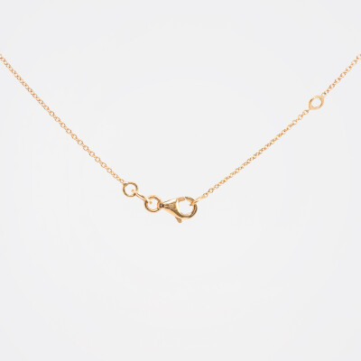 Collier Spring or rose, saphirs & diamants