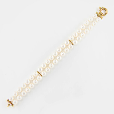 Bracelet or jaune & perles Akoya