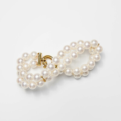 Bracelet or jaune & perles Akoya