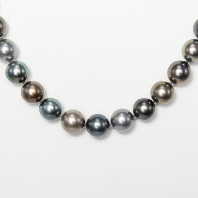 Collier or blanc & perles Tahiti 