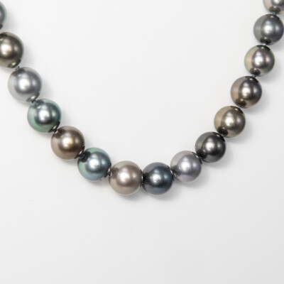 Collier or blanc & perles Tahiti 