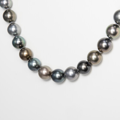 Collier or blanc & perles Tahiti 