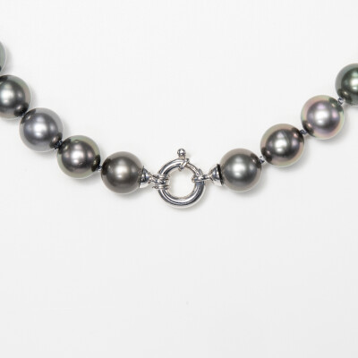 Collier or blanc & perles Tahiti 