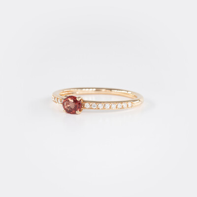 Bague Odette or rose, saphir & diamants