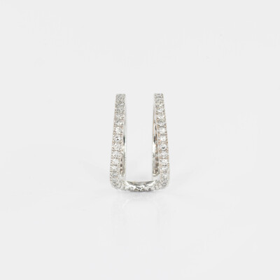 Earcuff Manhattan or blanc & diamants