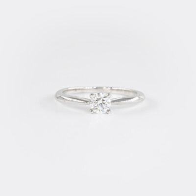 Solitaire Vénus or blanc & diamant