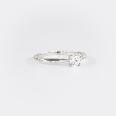 Solitaire Vénus or blanc & diamant