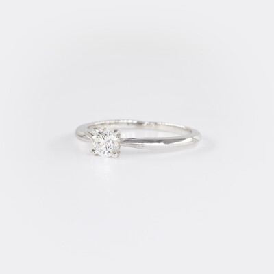 Solitaire Vénus or blanc & diamant