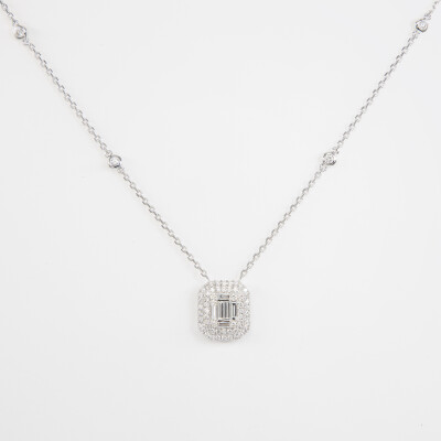 Collier Jazz or blanc & diamants