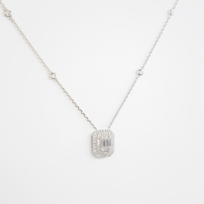 Collier Jazz or blanc & diamants