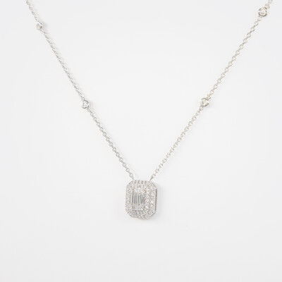 Collier Jazz or blanc & diamants