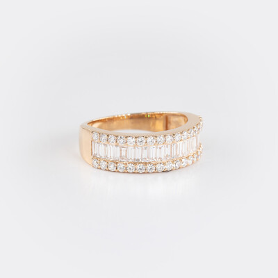 Bague New Crown or rose & diamants