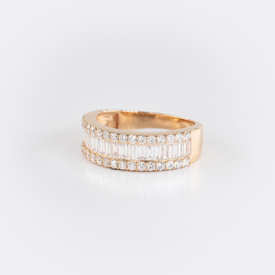 Bague New Crown or rose & diamants