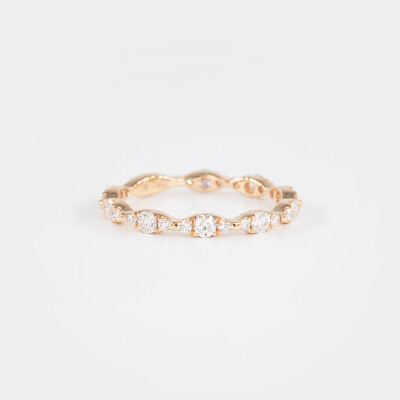 Alliance Provence demi-tour or rose & diamants 