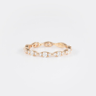 Alliance Provence demi-tour or rose & diamants 