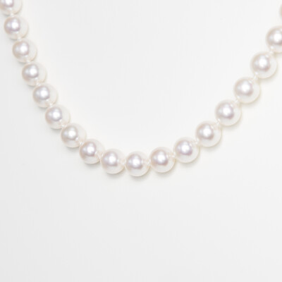 Collier or jaune & perles Akoya 