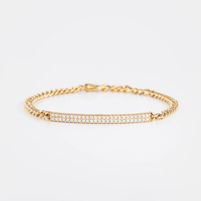 Bracelet Alizée or rose & diamants
