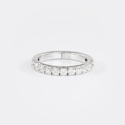 Alliance Extensia demi-tour or blanc & diamants