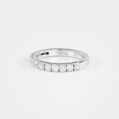 Alliance Extensia demi-tour or blanc & diamants