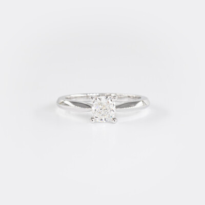 Solitaire Vénus or blanc & diamant