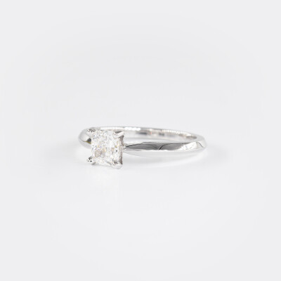 Solitaire Vénus or blanc & diamant