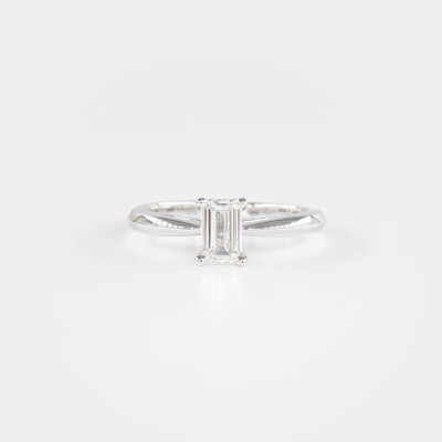 Solitaire Vénus or blanc & diamant