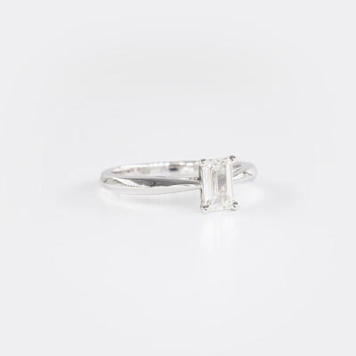 Solitaire Vénus or blanc & diamant