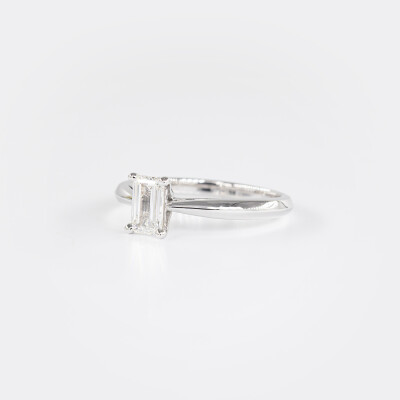 Solitaire Vénus or blanc & diamant