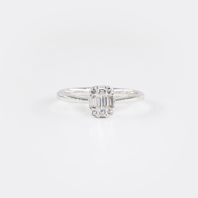 Bague Jazz or blanc & diamants