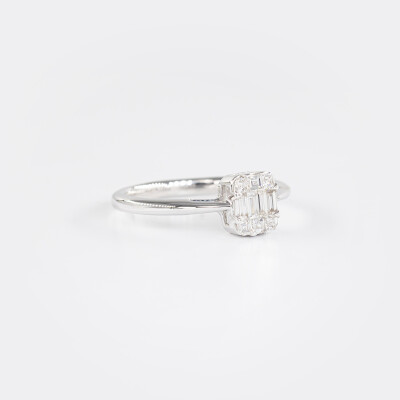 Bague Jazz or blanc & diamants