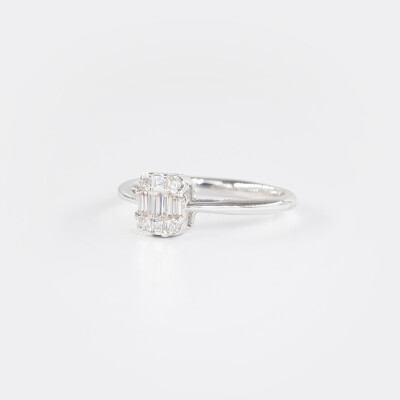 Bague Jazz or blanc & diamants