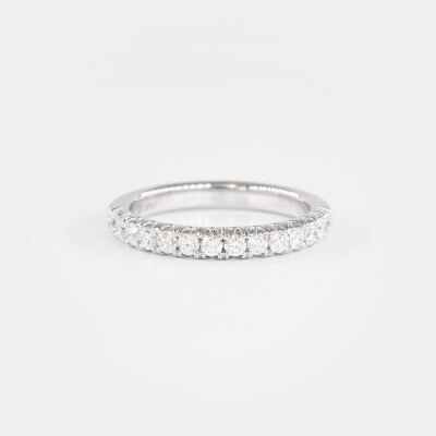 Alliance Elégante demi-tour or blanc & diamants