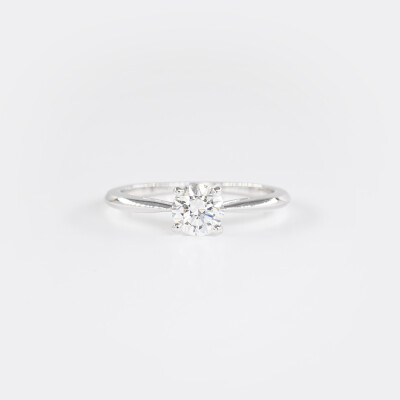 Solitaire Vénus or blanc & diamant