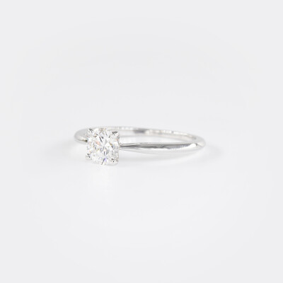 Solitaire Vénus or blanc & diamant