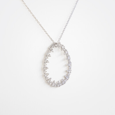 Collier Crépidante or blanc & diamants