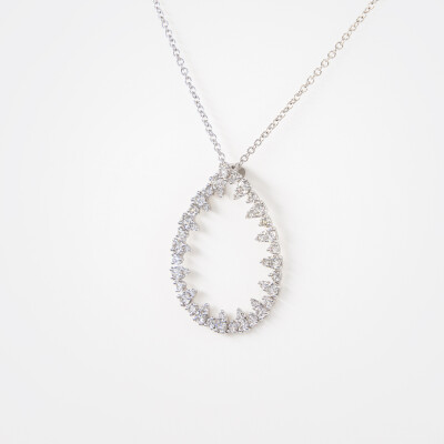 Collier Crépidante or blanc & diamants
